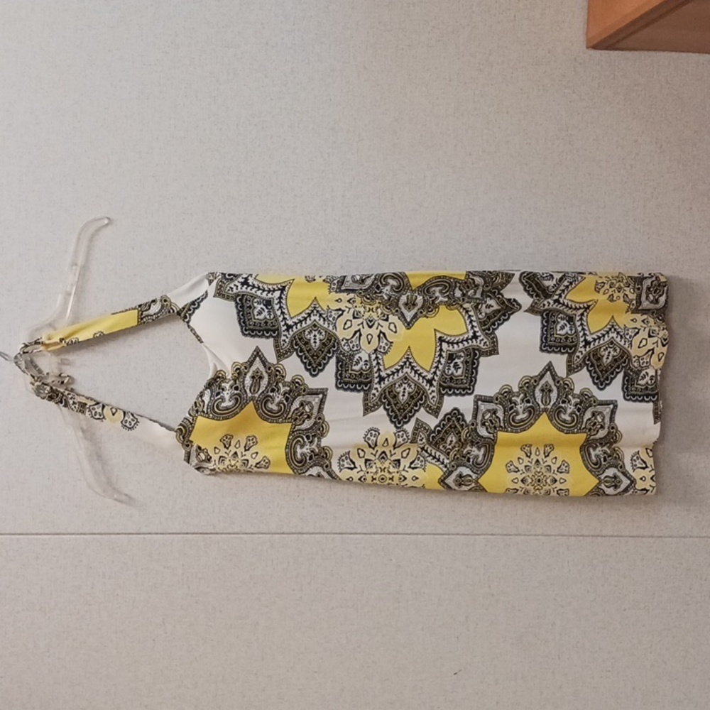 Summer Yellow, Balck, and White Dress